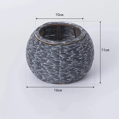 Nordic Hand-Woven Imitation Rattan Flower Pot 14815605719366-1