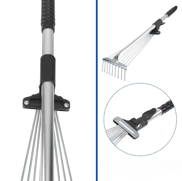 Adjustable Leaf Rake for Effortless Yard Cleanup and Garden Care 15074995667270-1
