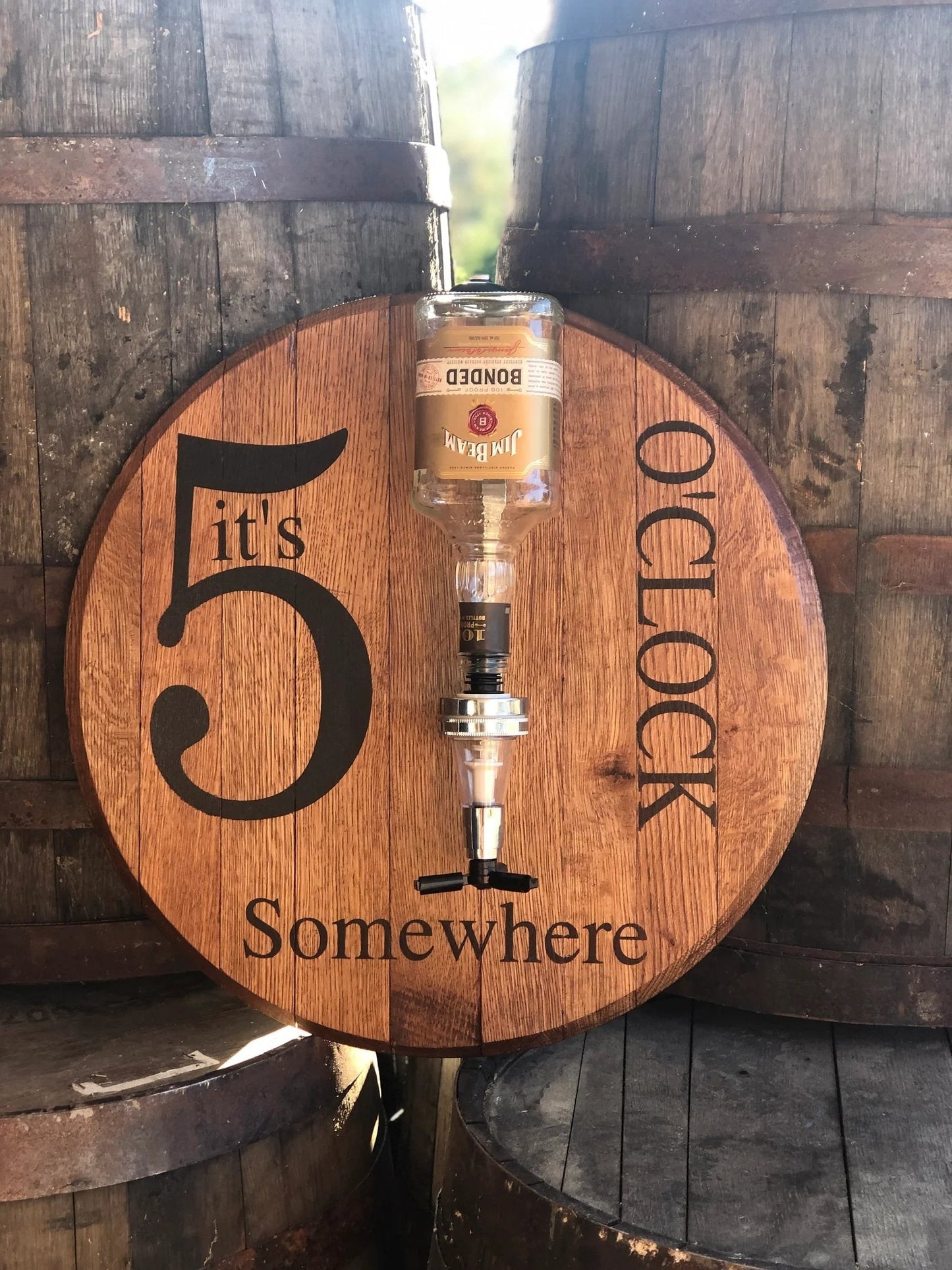 Wall Mounted Liquor Dispenser For Home Bar Alcohol Beverage Station 9864402600238-1