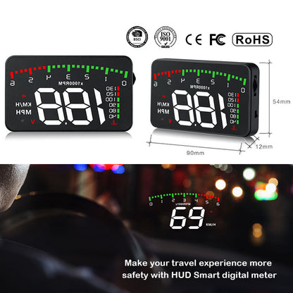 3.5 A900 HUD Head-Up Display Car-styling Hud Display Overspeed Warning Windshield Projector Alarm System Universal Auto 9020008661212-1