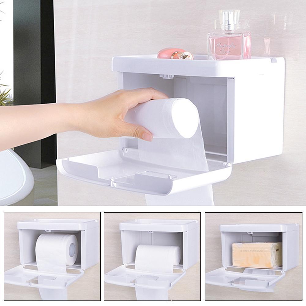 Wall Mounted Waterproof Paper Towel Holder For Convenient Bathroom Storag 6851515285604-1
