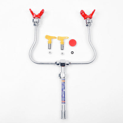 Double Head Painter Spray Gun Adjustable Nozzle Tool For Wall Painting Work 6850474082404-1