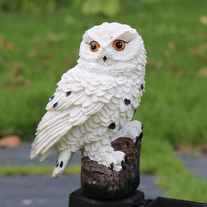 Solar Owl Garden Statue With Led Lights For Night Ambience 14969930023238-1