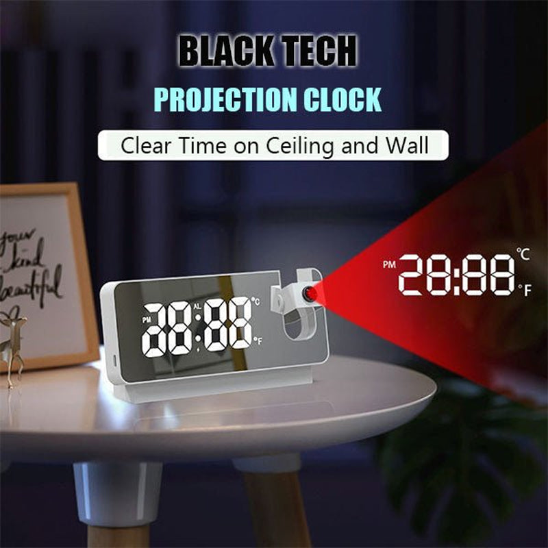 Smart Digital Projection Clock Displaying Time Temperature Date And Adjustable Brightness 7004588802148-1