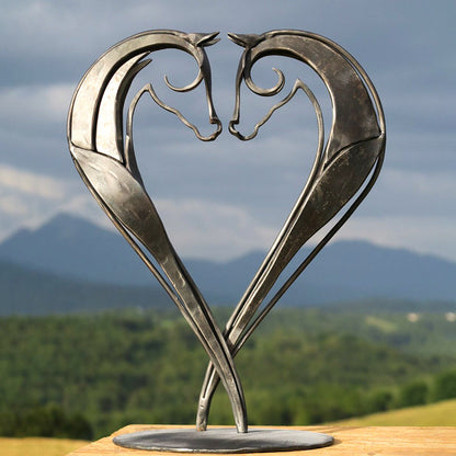 Elegant Metal Horse Sculpture Decoration For Garden Yard And Home Display 6849915027556-1