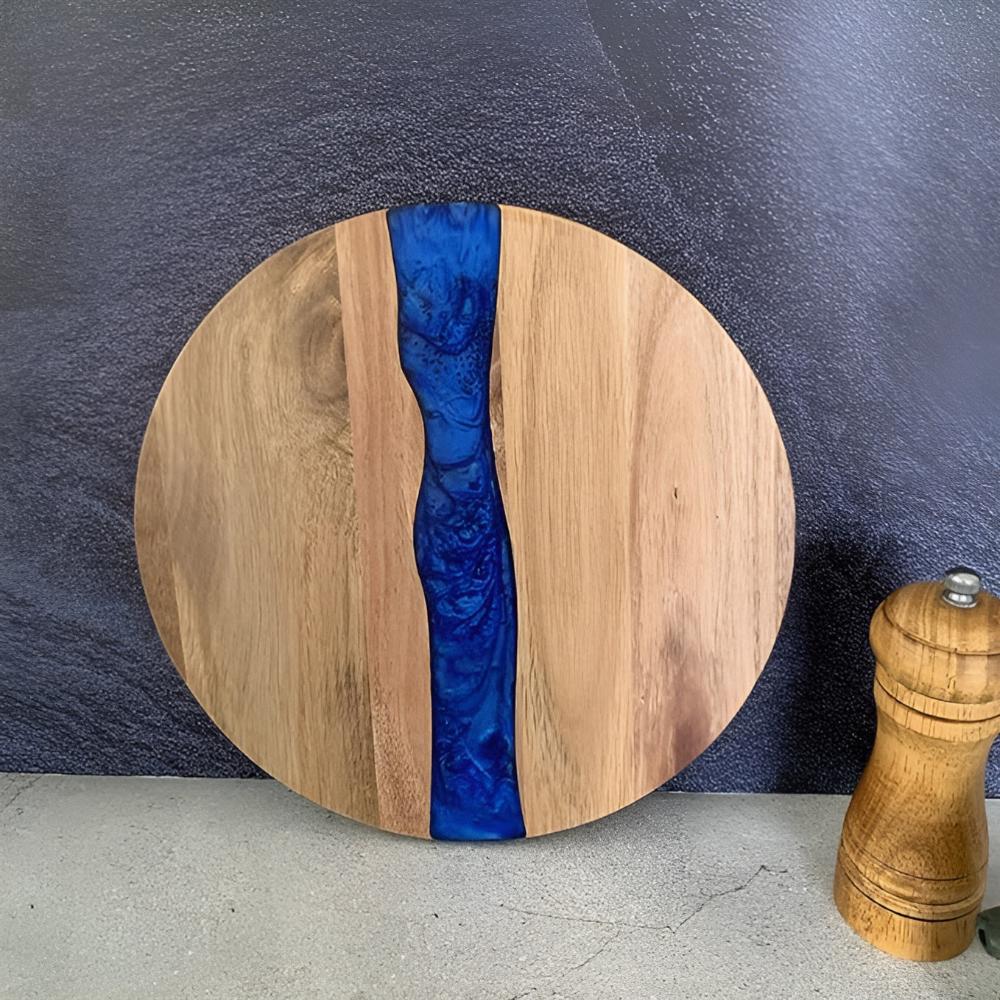 Artisan Epoxy Round Wood Chopping Board 9633000522014-1
