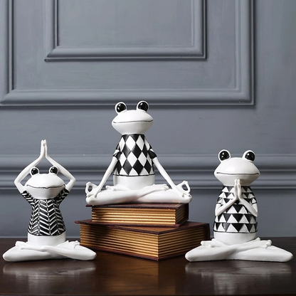 Yoga Meditation Frog Ornament For Peaceful Zen Garden Home Decoration 6850474246244-1