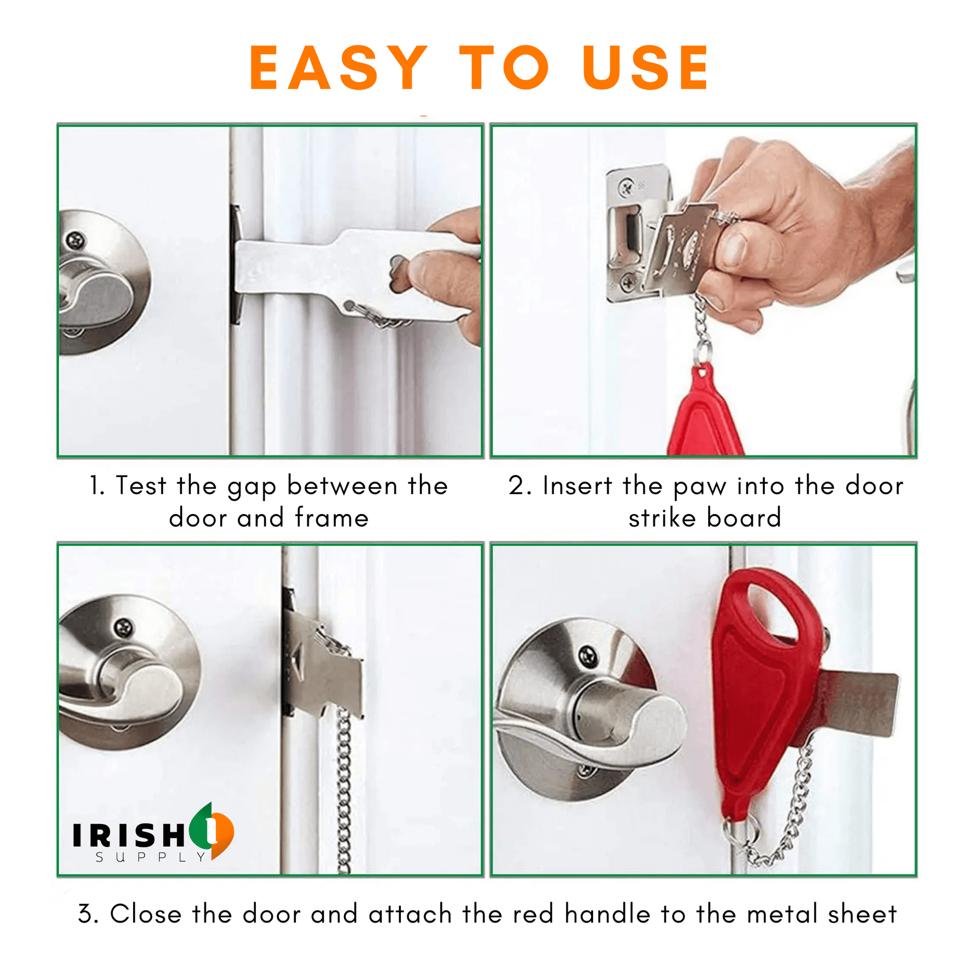 Portable Travel Security Door Lock With Easy Installation 7931597455643-1