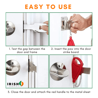 Portable Travel Security Door Lock With Easy Installation 7931597455643-1