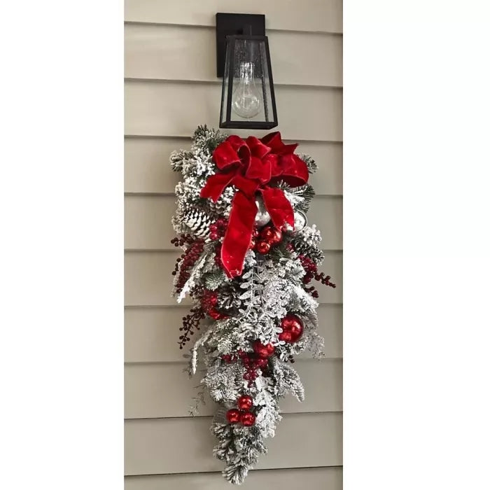 The Cordless Prelit Red And White Holiday Trim 8959284183321-1