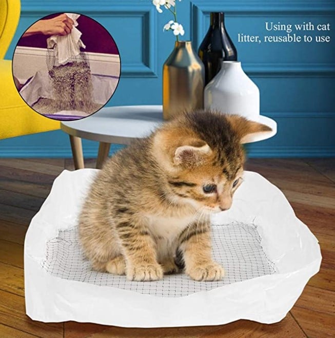 Reusable Cat Litter Box Liners For Fast Odorless Mess Cleanup 14980476469574-1