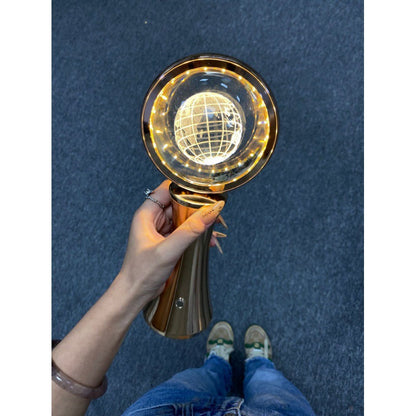 3D Crystal Globe Rotating Night Light RGB Charging Modern Simple Projection Atmosphere Light 9687195189550-1