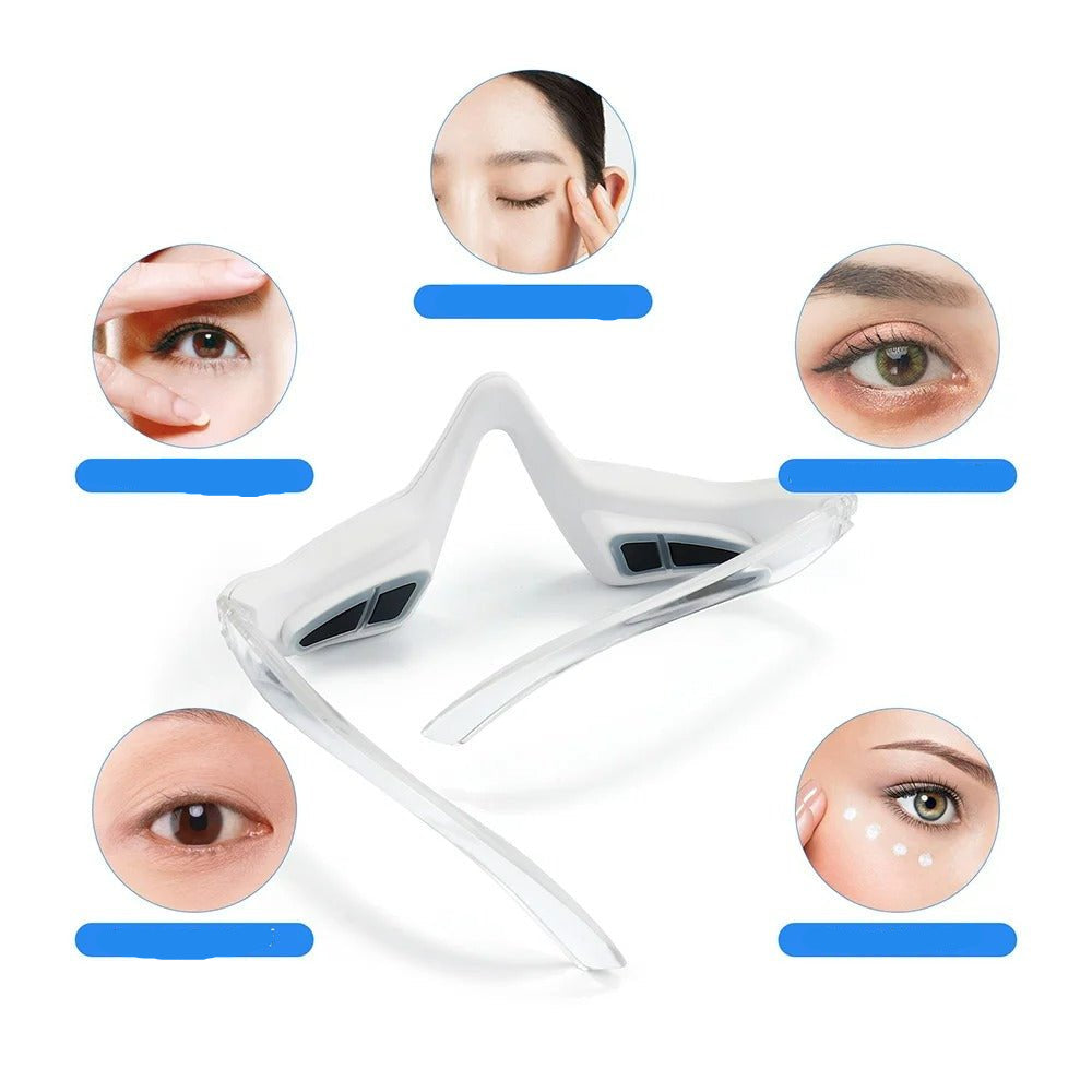 Micro-Current Pulse Eye Massager with Red Light - 3D Massager that Relieves Dark Circles, Removes Wrinkles, Anti-Ageing 8272976740550-1