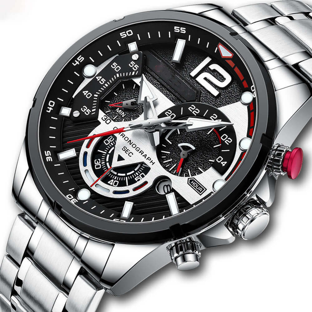 Classic Quartz Wrist Watch For Men With Night Glow Display 9207488774425-1