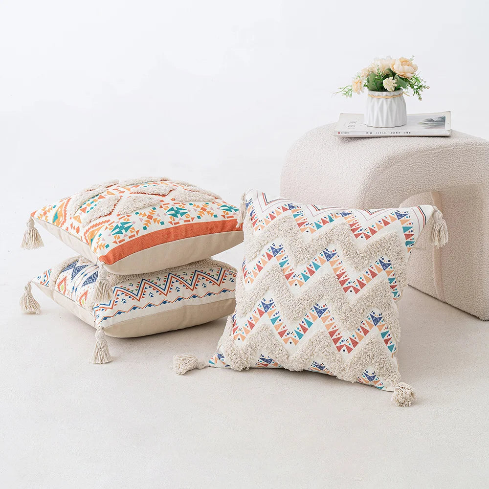 Geometric Tufted Cushion Cover – Decorative Pillow For Home And Sofa 14815608734022-1