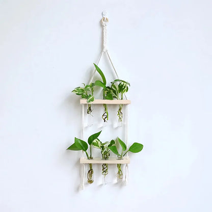 Elegant Wooden Hydroponic Wall Vase 14815630033222-1
