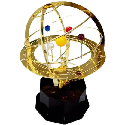 Solar System Model - Retro Planet Metal Model Kit, Science Art Decoration Indoor Table Ornament