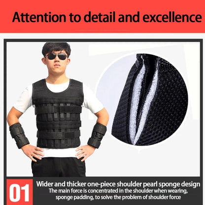 Exercise Weight Vest - 20Kg Adjustable Exercise Loading Weight Vest for Fitness Training