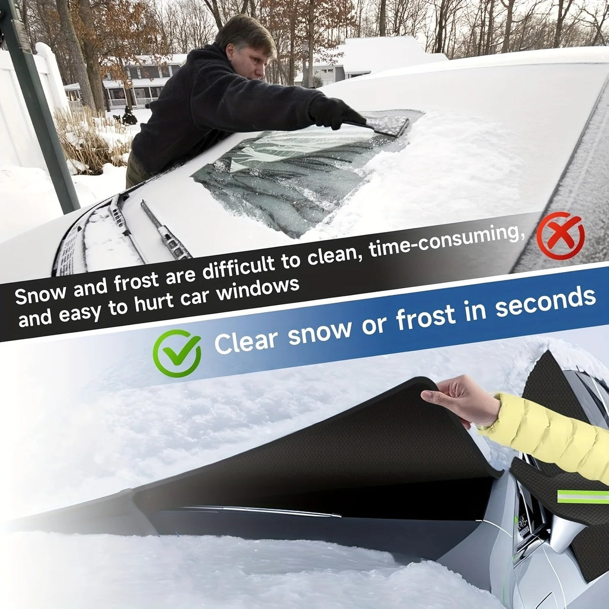 Thickened Snow And Frost Protection Car Windshield Cover