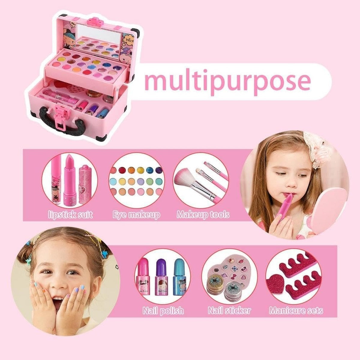 Washable Non Toxic Kids Makeup Set Fun Safe Educational Play (3+ years)