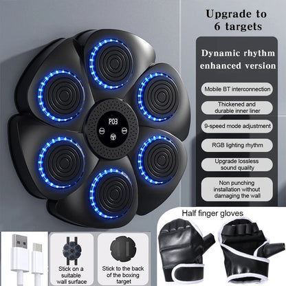 Music Boxing Pad with Targeting Features – Ultimate Punch Machine for Boxing Fitness