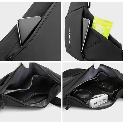 Compact Anti-Theft Crossbody Sling Chest Bag for Men – Travel Shoulder Bag for Phones, Wallets, and Everyday Essentials