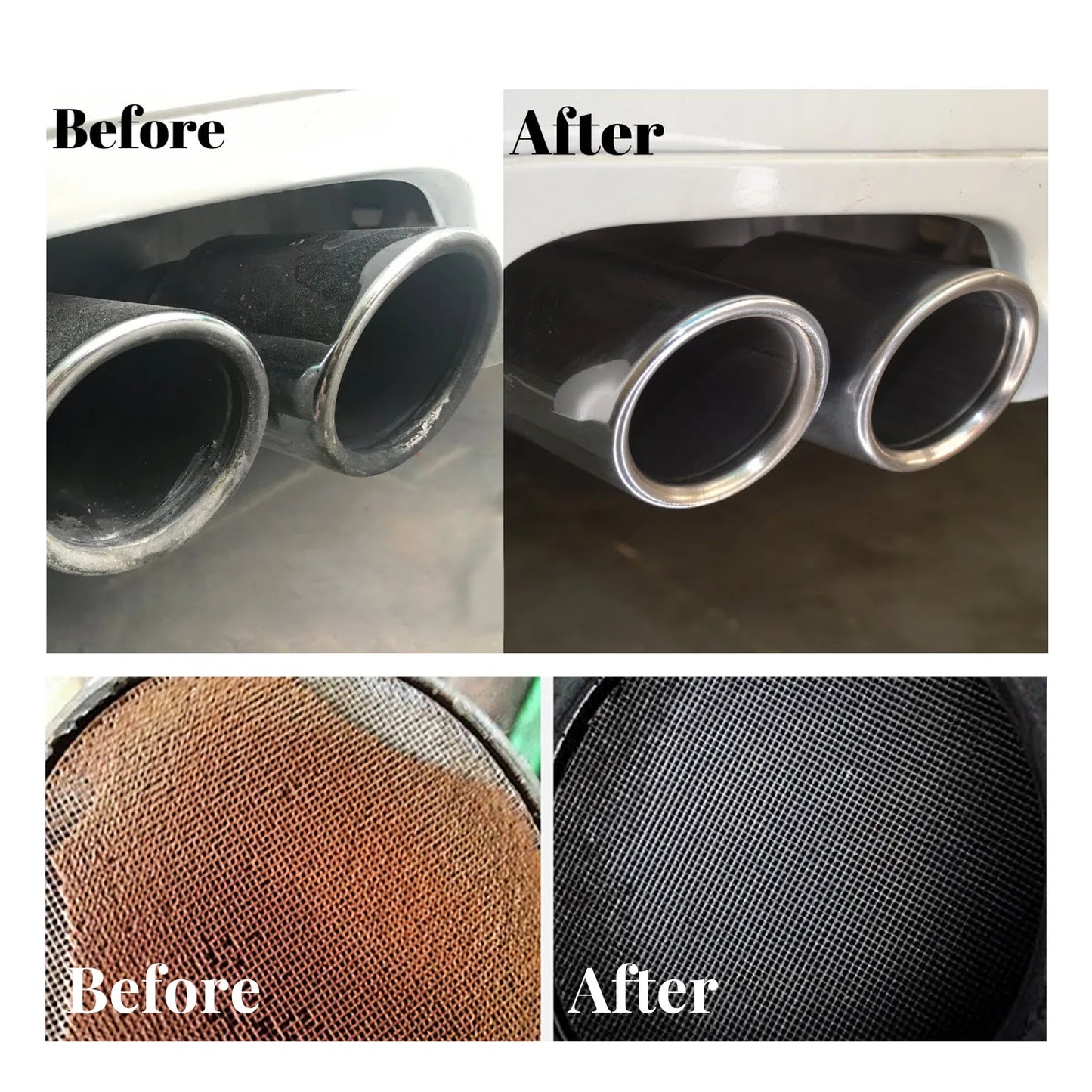 Catalytic Converter Cleaner - Instant Car Exhaust Cleaner Dust Stain Remover Pack 3