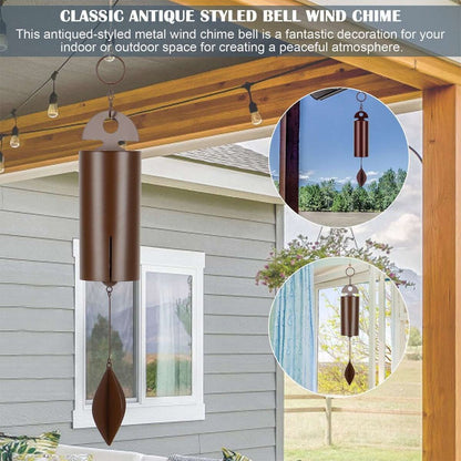 Deep Resonance Serenity Bell - Outdoor Musical Wind Chime and Home Decor (6x6x48cm)