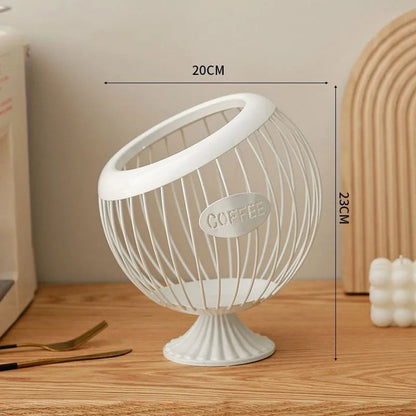 Elegant Metal Snack Storage Basket 14815670534470-1