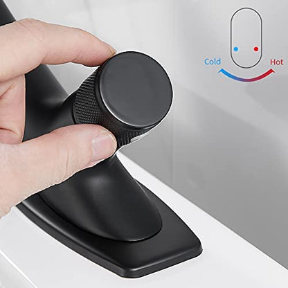 Elegant Single Handle Basin Faucet Stainless Ceramic Valve Deck Mounted 9004879348014-1