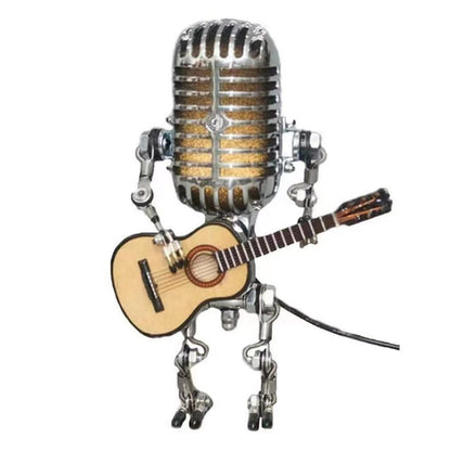 Vintage Metal Microphone Robot Desk Lamp🎸 8999588102425-1
