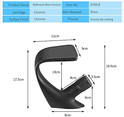 Elegant Single Handle Basin Faucet Stainless Ceramic Valve Deck Mounted 9004879348014-1