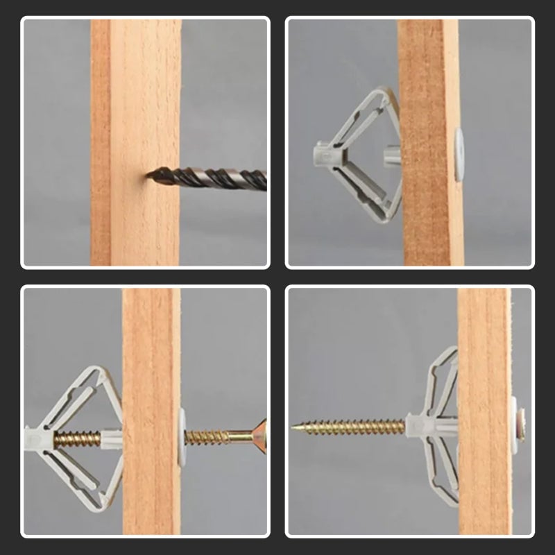 Wall Anchor For Securing Screws Firmly Without Drilling Complicated Holes 15129627623750-1