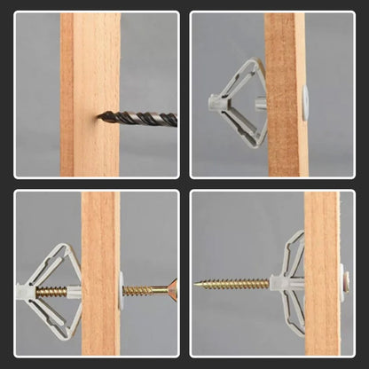 Wall Anchor For Securing Screws Firmly Without Drilling Complicated Holes 15129627623750-1