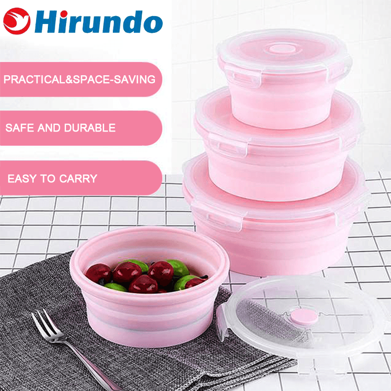 Space Saving Collapsible Lunch Box Set For Meal Prep And Travel 6852153933924-1