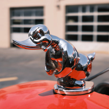 Metal Duck Hood Ornament Universal Mount For Car Motorcycle 8545363460398-1