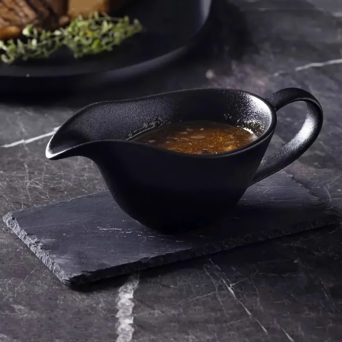 Elegant Ceramic Gravy Boat For Sauces And Dressings - 220Ml 14815669682502-1