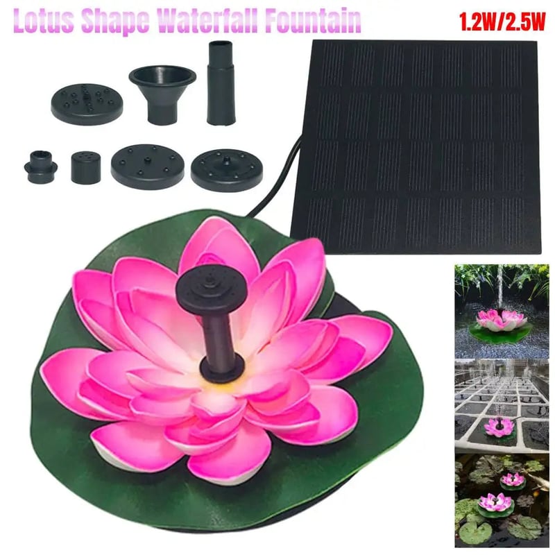 Solar Lotus Fountain for Peaceful and Beautiful Garden Decoration 15051872633158-1