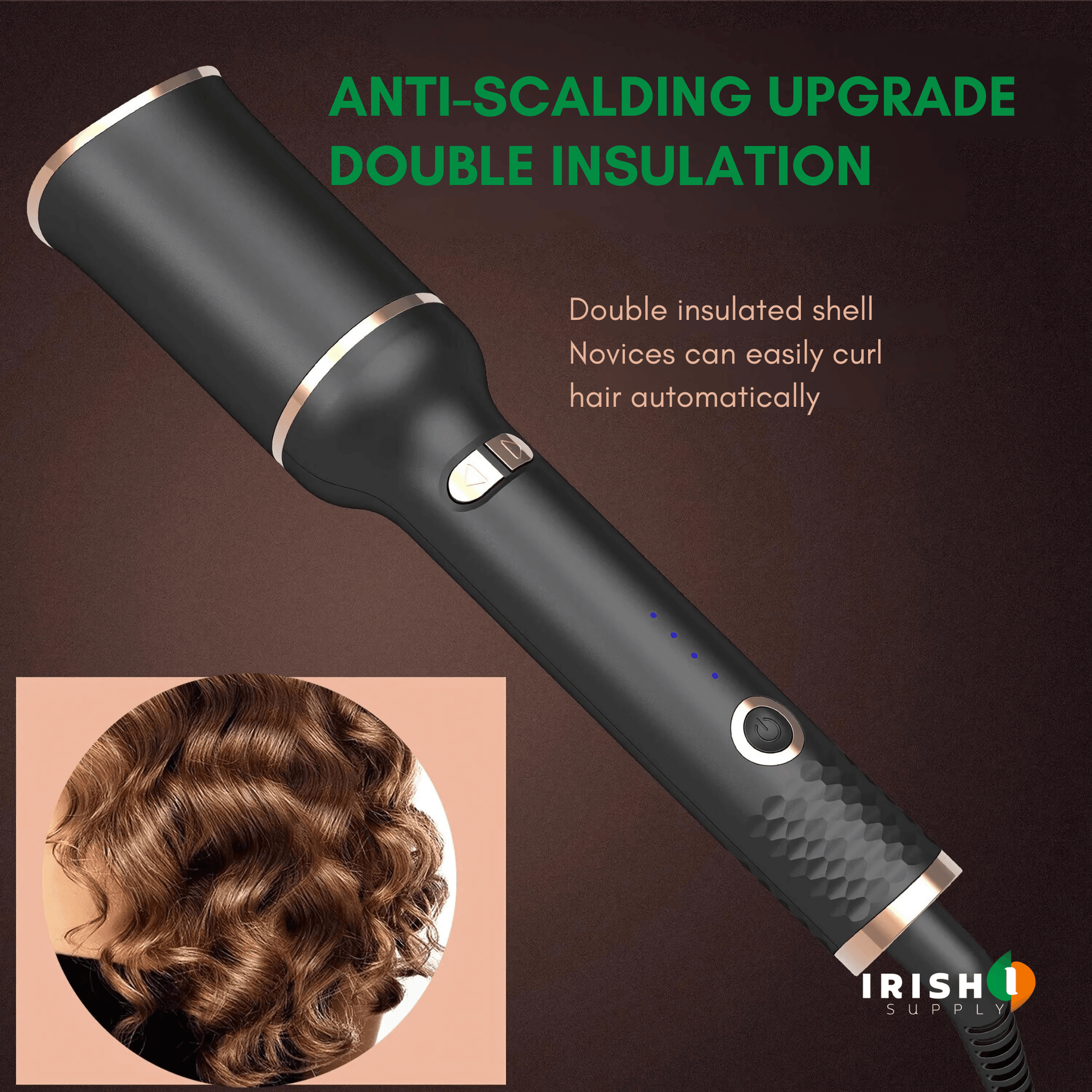 Automatic Rotating Ceramic Hair Curler For Medium Hair With Heat Control 8849664278874-1
