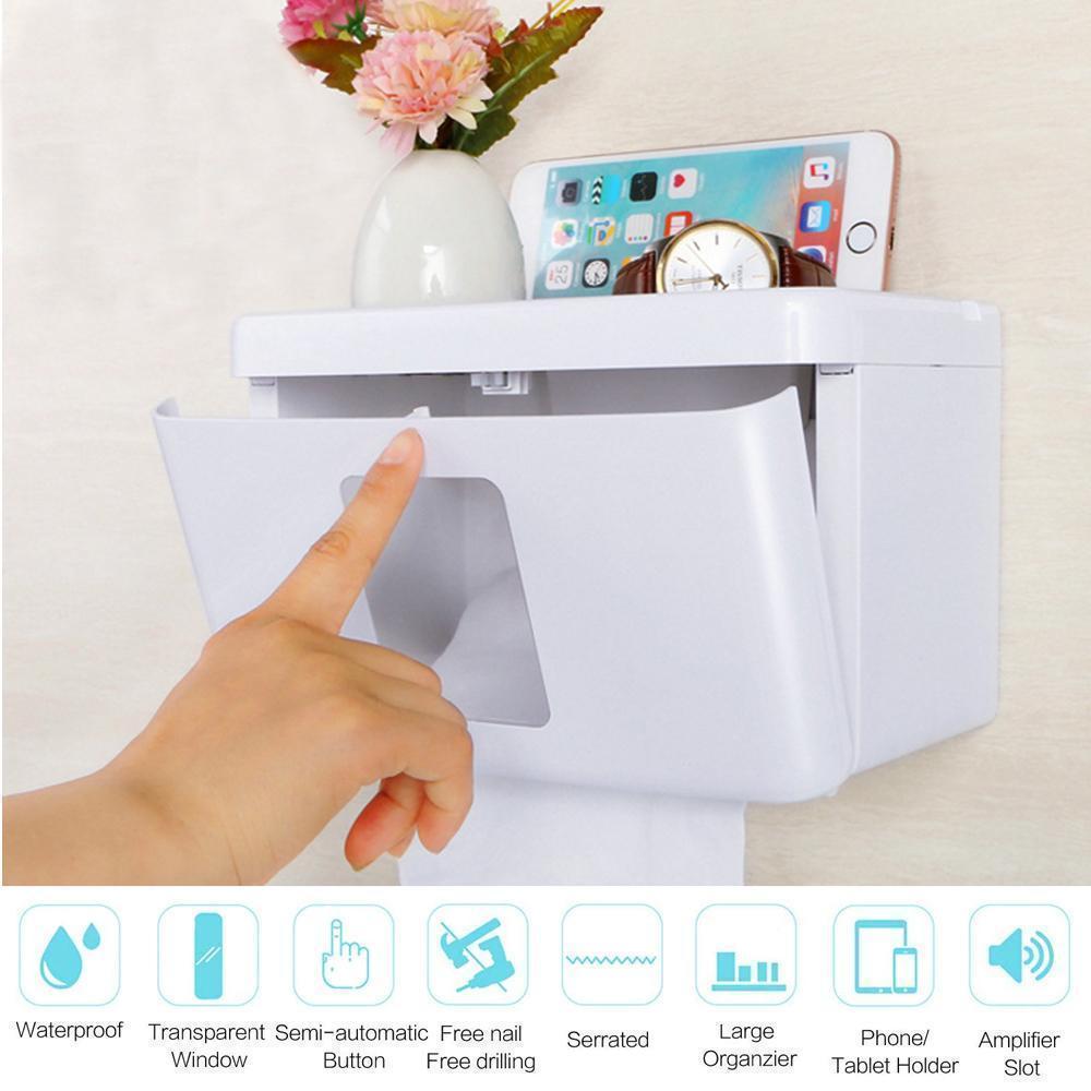 Wall Mounted Waterproof Paper Towel Holder For Convenient Bathroom Storag 6851515285604-1