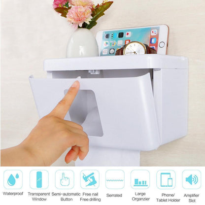Wall Mounted Waterproof Paper Towel Holder For Convenient Bathroom Storag 6851515285604-1