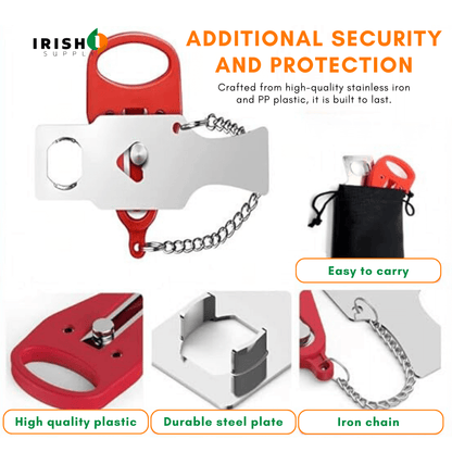 Portable Travel Security Door Lock With Easy Installation 7931597455643-1