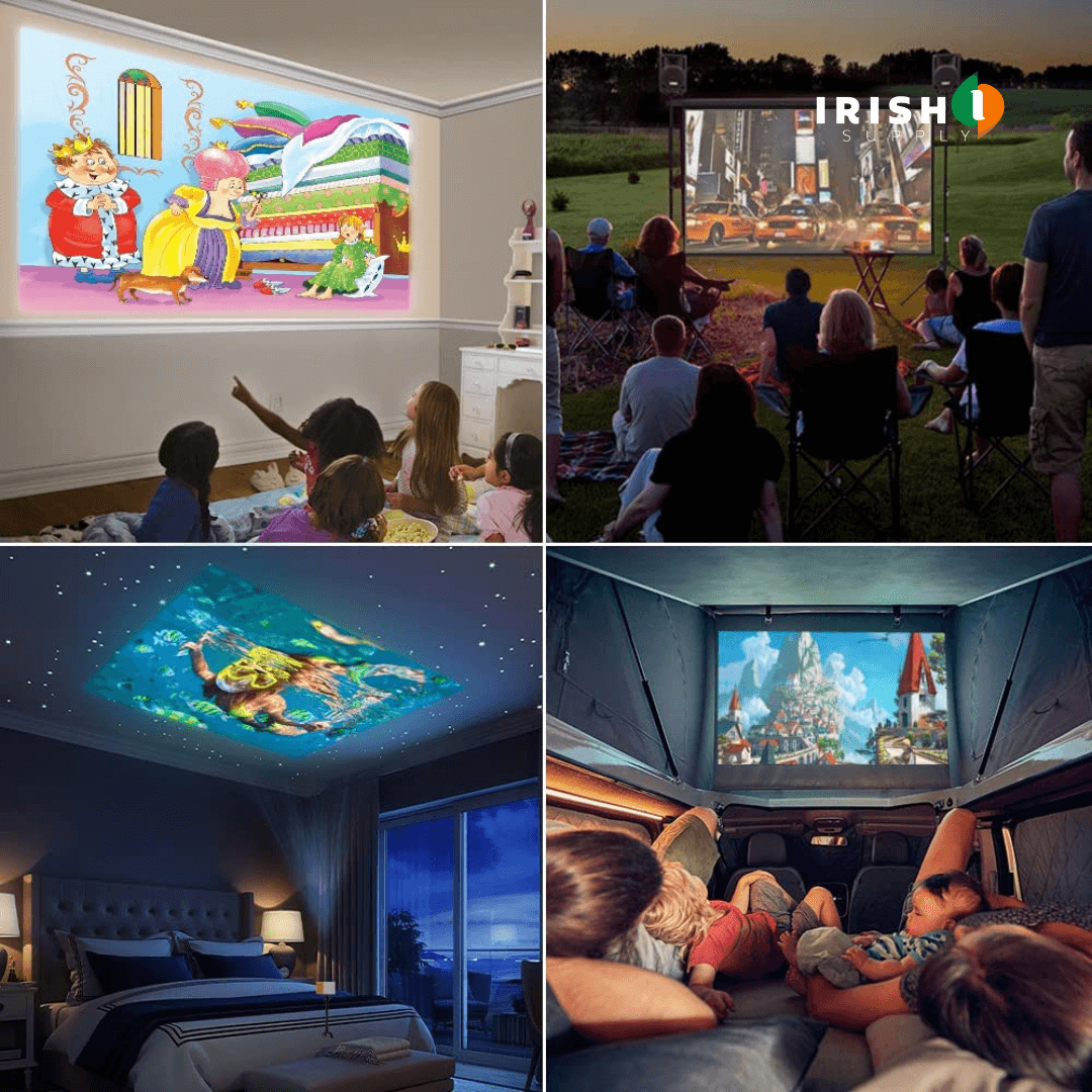 Full HD 1080P Portable Mini Projector for Home & Outdoor Cinema 8000808747291-1