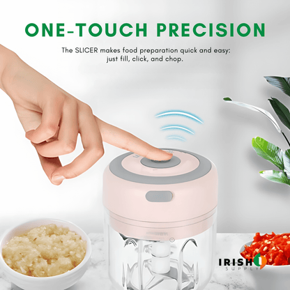 One-Touch Cordless Usb Electric Food Chopper Slicer 7931597291803-1