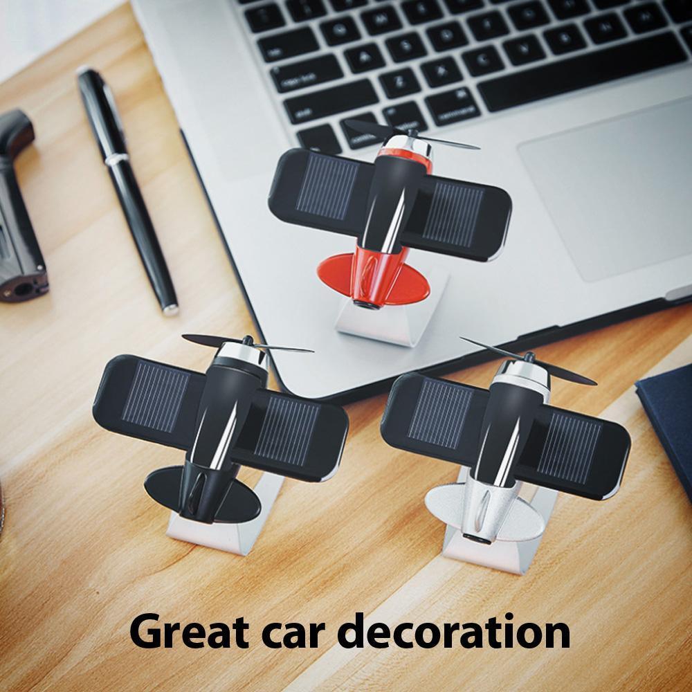 Solar Airplane Car Dashboard Decoration Rotating Ornament For Vehicle Interior 6851967123556-1