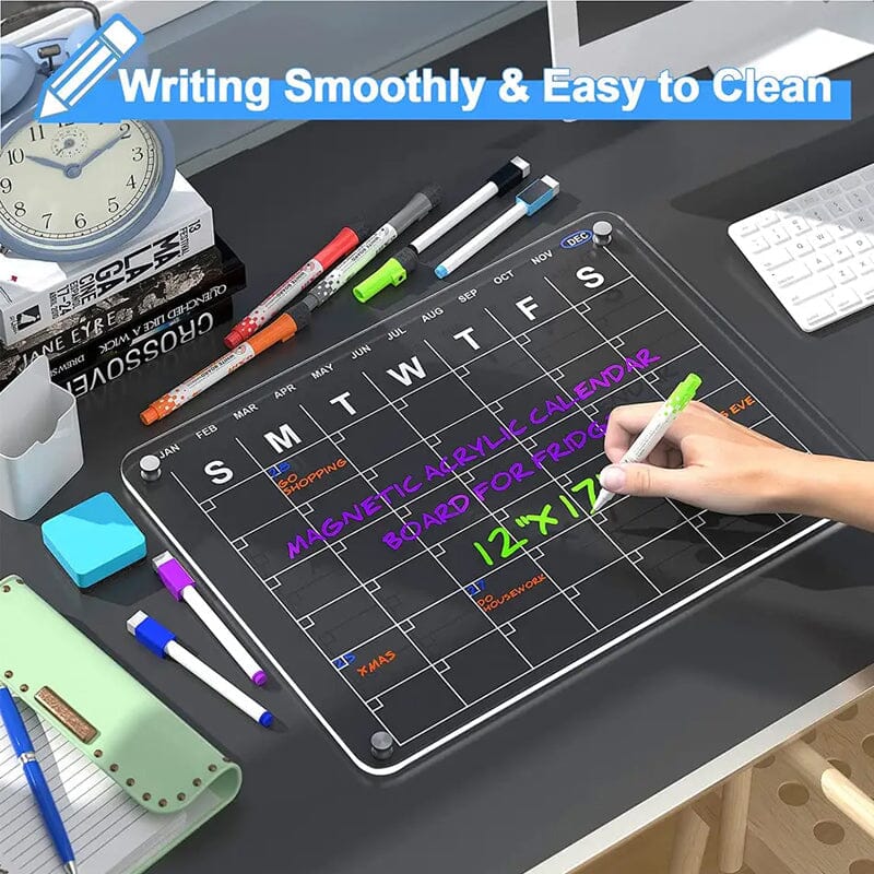 Transparent Magnetic Dry Erase Wall Calendar Board For Office Home 7253639856228-1