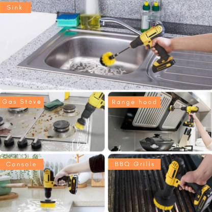 Power Drill Scrubber Brush Kit For Multi-Surface 7931610726683-1