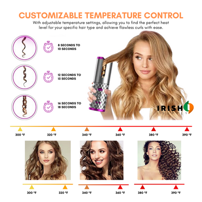 Cordless Automatic Rotating Hair Curler with Adjustable Heat 7931597816091-1