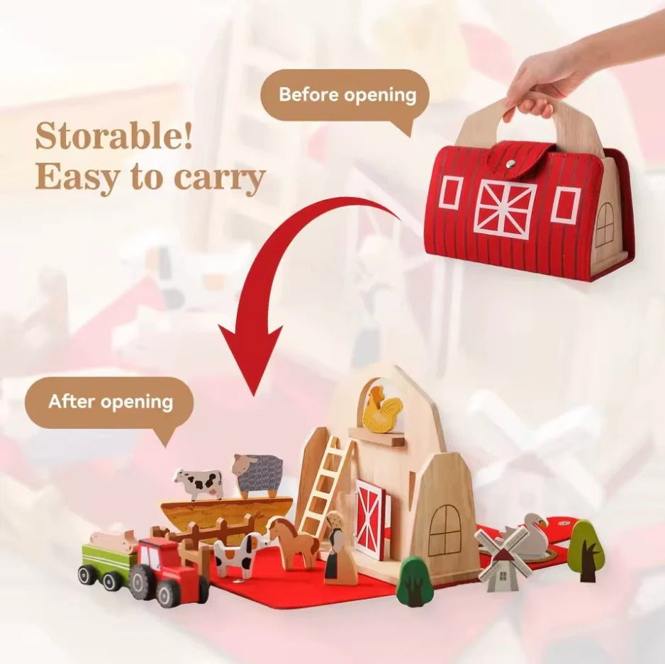 Wooden Travel Farm Toy for Kids’ Creative and Imaginative Play 10768227533134-1