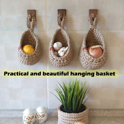 Woven Hanging Storage Baskets Organize Kitchen Bathroom Pantry With Style 14980375511366-1